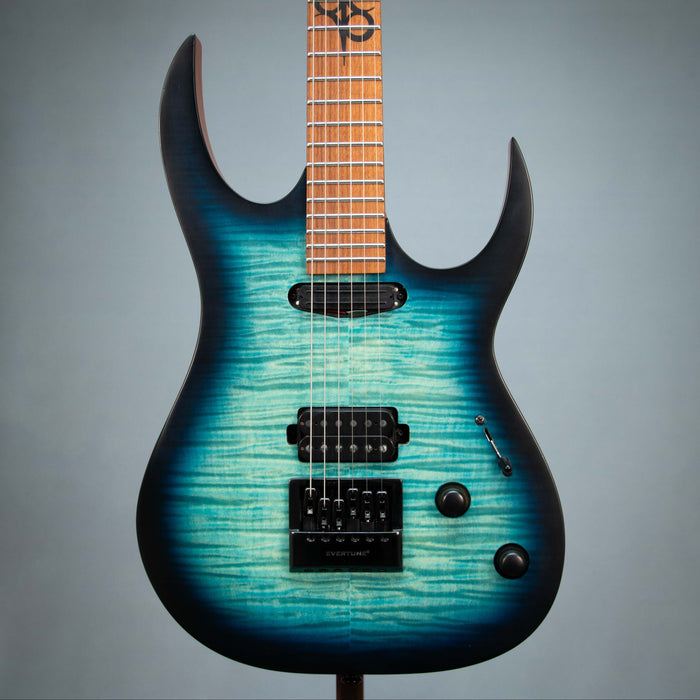 Solar SB1.6FOB Evertune - Flame Ocean Blue Burst Matte - Preowned