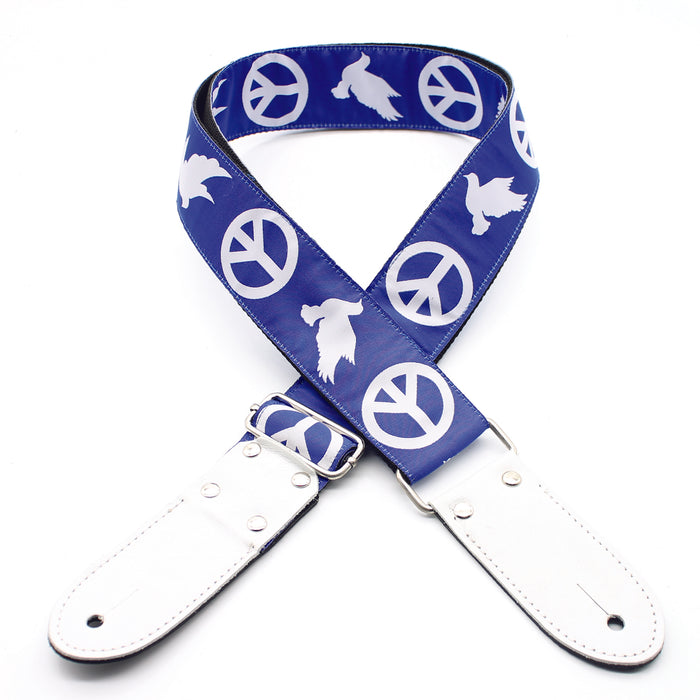 DSL 2 Inch Jacquard Webbing Strap Peace Blue