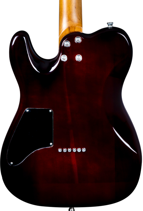 JET JT-450Q-TPK Quilted Top HH Electric Guitar - Transparent Pink