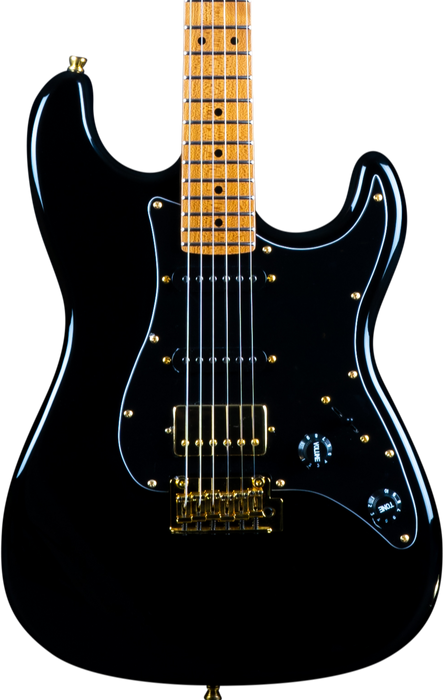 JET JS-400-BK-G Gold HSS Electric Guitar - Black