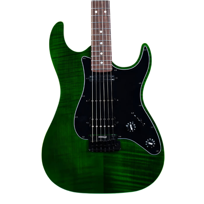 JET JS-450-TGR-R HSS Electric Guitar - Transparent Green