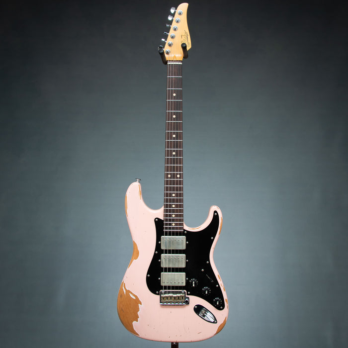 Suhr 2017 Classic S Antique Extra Heavy Aging Triple Thornbucker w/Case - Shell Pink - Preowned