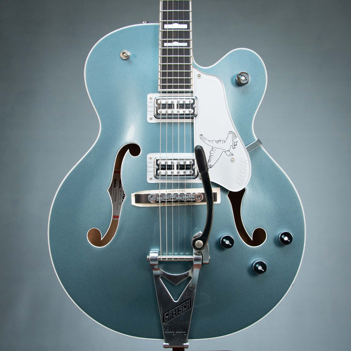 Gretsch G6136T-140 LTD 140th Double Platinum Falcon with String-Thru Bigsby w/Case - Two-Tone Stone Platinum/Pure Platinum - Preowned