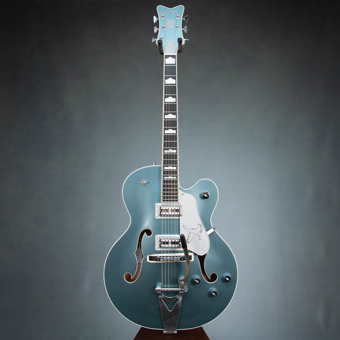 Gretsch G6136T-140 LTD 140th Double Platinum Falcon with String-Thru Bigsby w/Case - Two-Tone Stone Platinum/Pure Platinum - Preowned
