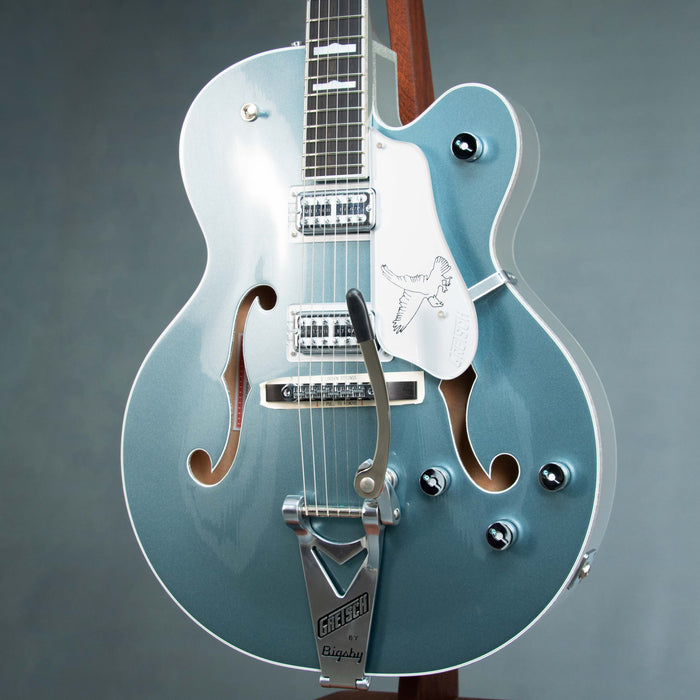 Gretsch G6136T-140 LTD 140th Double Platinum Falcon with String-Thru Bigsby w/Case - Two-Tone Stone Platinum/Pure Platinum - Preowned