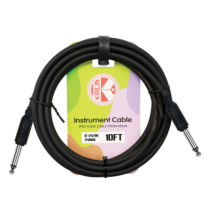 Kirlin KIC241BK-10 Entry 24 Instrument Cable - 10ft - Black