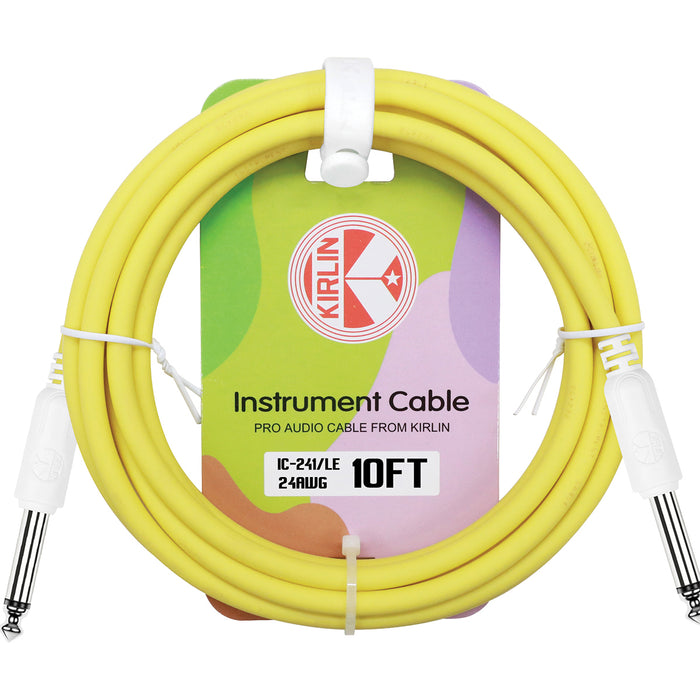 Kirlin KIC241LE-10 Entry 24 Instrument Cable - 10ft - Lemon Yellow