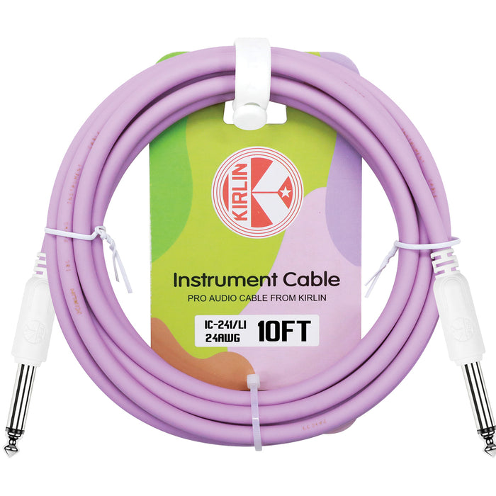 Kirlin KIC241LI-10 Entry 24 Instrument Cable - 10ft - Lilac Purple