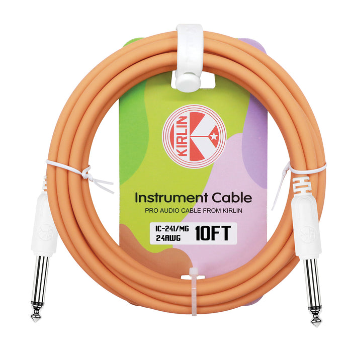 Kirlin KIC241MG-10 Entry 24 Instrument Cable - 10ft - Mango Orange