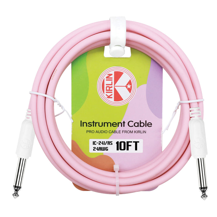 Kirlin KIC241RS-10 Entry 24 Instrument Cable - 10ft - Rose Pink