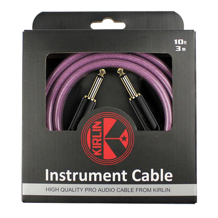 Kirlin KIPW201BPU-10 Pvc Woven Premium Plus Instrument Cable 10ft - Purple