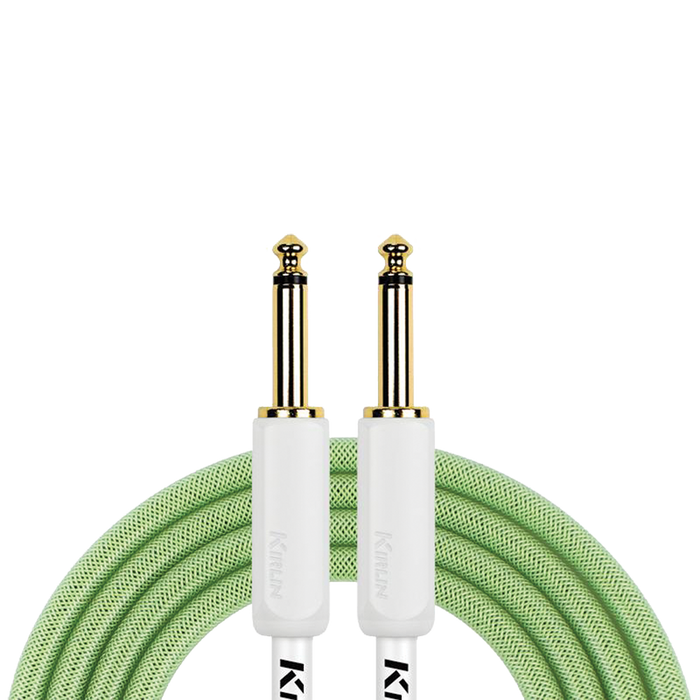 Kirlin KIPW201WGR-10 Pvc Woven Premium Plus Instrument Cable 10ft - Green
