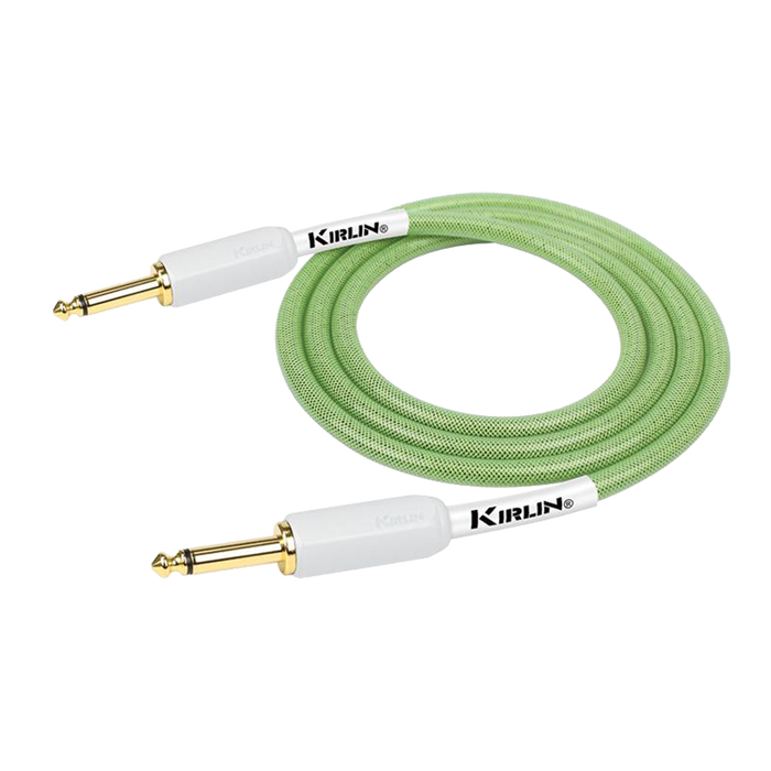 Kirlin KIPW201WGR-10 Pvc Woven Premium Plus Instrument Cable 10ft - Green