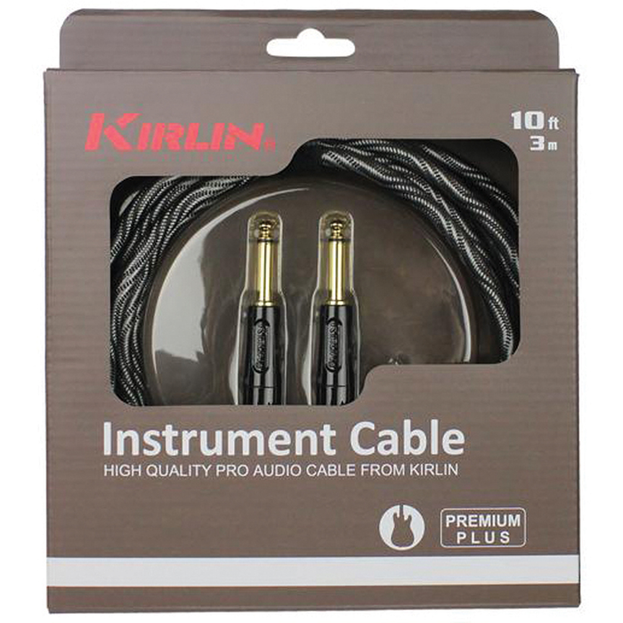 Kirlin IWB201WB 20ft Premium Plus Instrument Cable - Wave Black