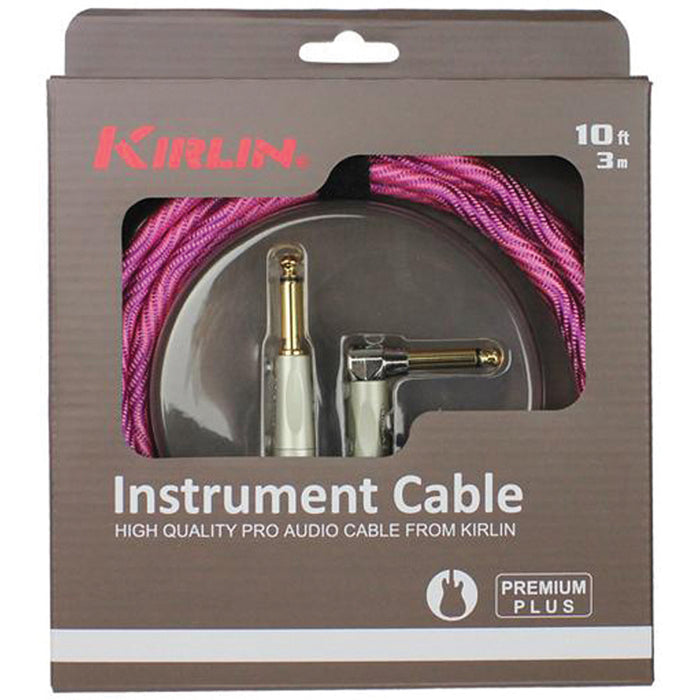Kirlin IWB202WPP 20ft Premium Plus Instrument Cable Ra - Straight - Wave Pink