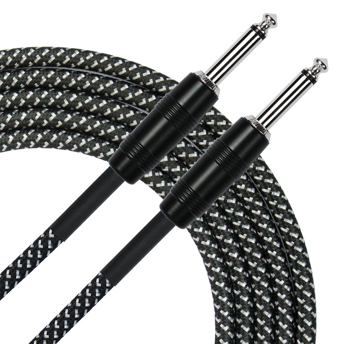 Kirlin IWC201BK 10ft Entry Woven Instrument Cable - Black