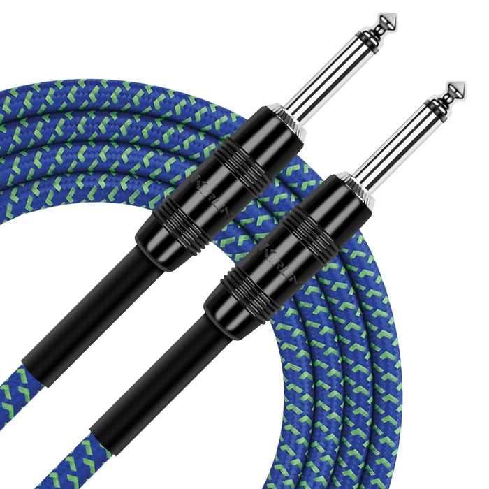 Kirlin KIWC201BL-10 IWC201BL 10ft Entry Woven Instrument Cable - Blue