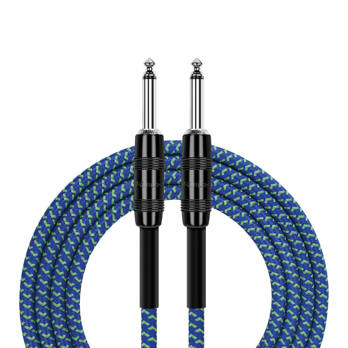 Kirlin KIWC201BL-10 IWC201BL 10ft Entry Woven Instrument Cable - Blue