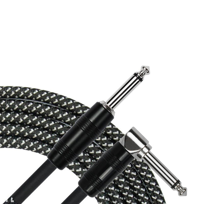 Kirlin IWC202BK 10ft Entry Woven Instrument Cable Ra - Straight - Black
