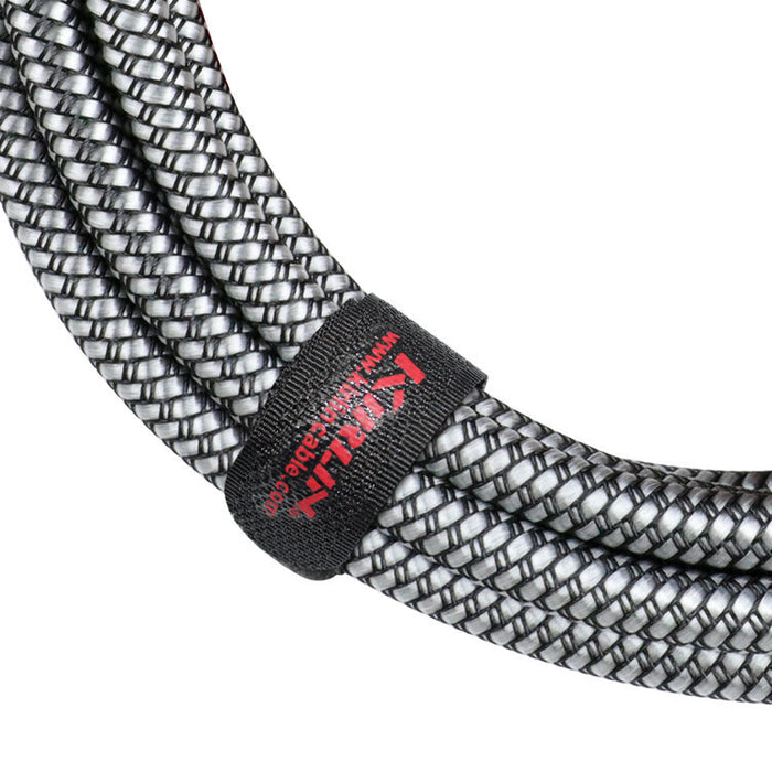 Kirlin KIWCC201BK-10 IWCC201BK 10ft Entry Woven Instrument Cable With Chrome Ends - Black
