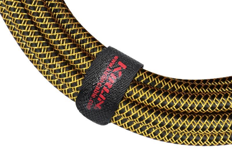 Kirlin KIWCC201BY-10 IWCC201BY 10ft Entry Woven Instrument Cable With Chrome Ends - Tweed