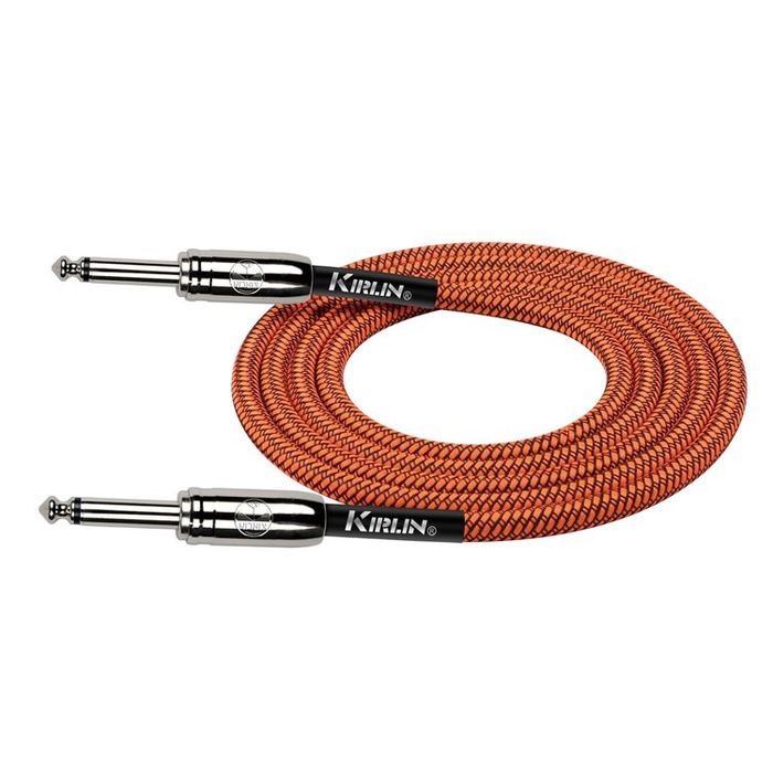 Kirlin IWC201OR 10ft Entry Woven Instrument Cable - Orange