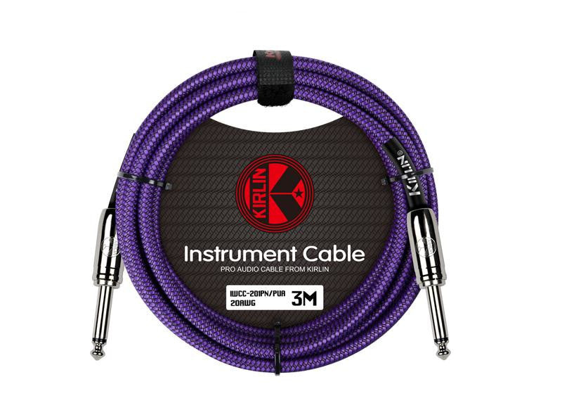 Kirlin IWC201PU 10ft Entry Woven Instrument Cable - Purple