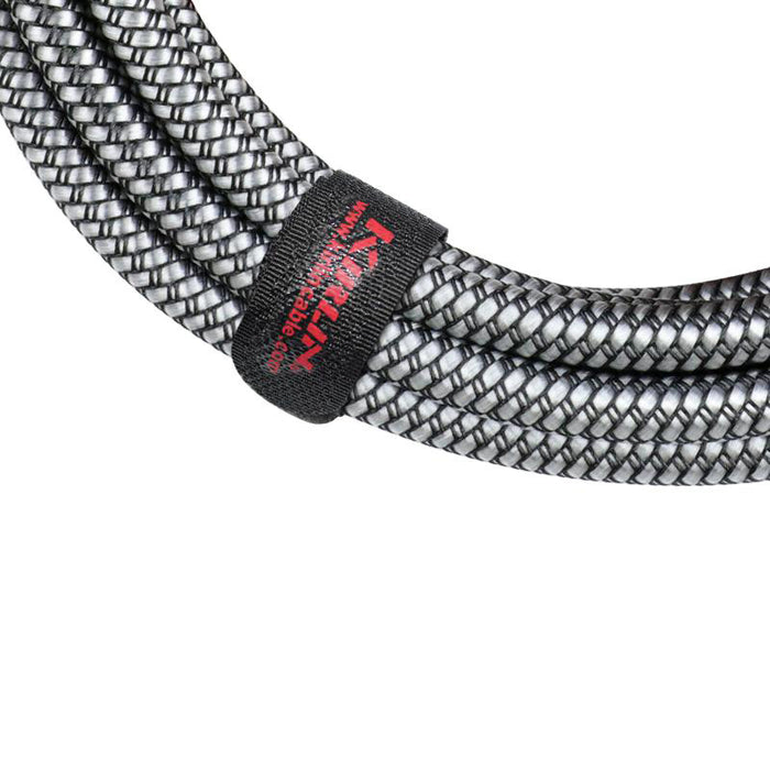 Kirlin KIWCC202BK-10 IWCC202BK 10ft Entry Woven Instrument Cable Ra - Straight With Chrome Ends - Black