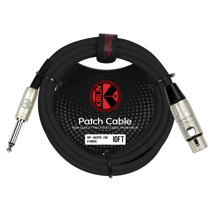 Kirlin KMP482PR-10 KMP482PR Fem Xlr To 1/4" Jack Microphone Cable 10ft
