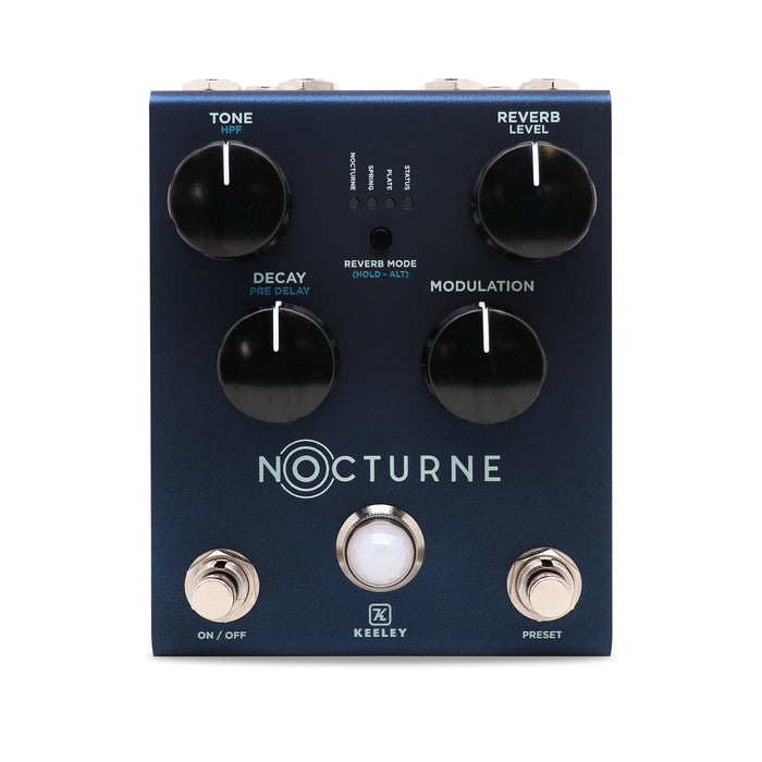 Keeley Nocturne Reverb Pedal - Matte Misty Blue
