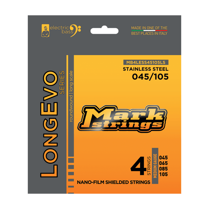 Markbass LONGEVO STAINLESS Series 45-105 Long Life Stainless Steel Bass String Set - Clearance