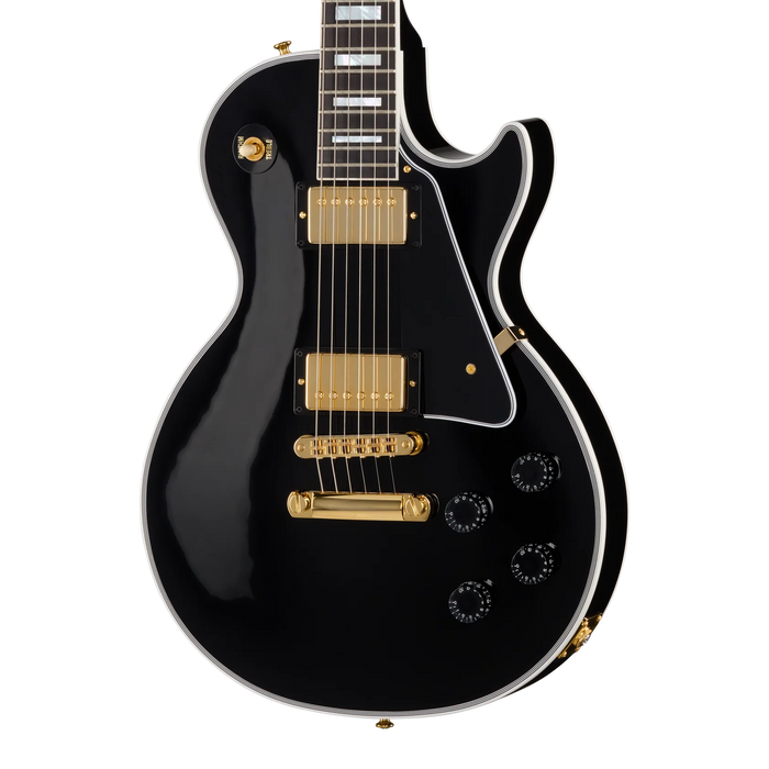 Gibson Custom Les Paul Custom Long Scale Electric Guitar - Ebony