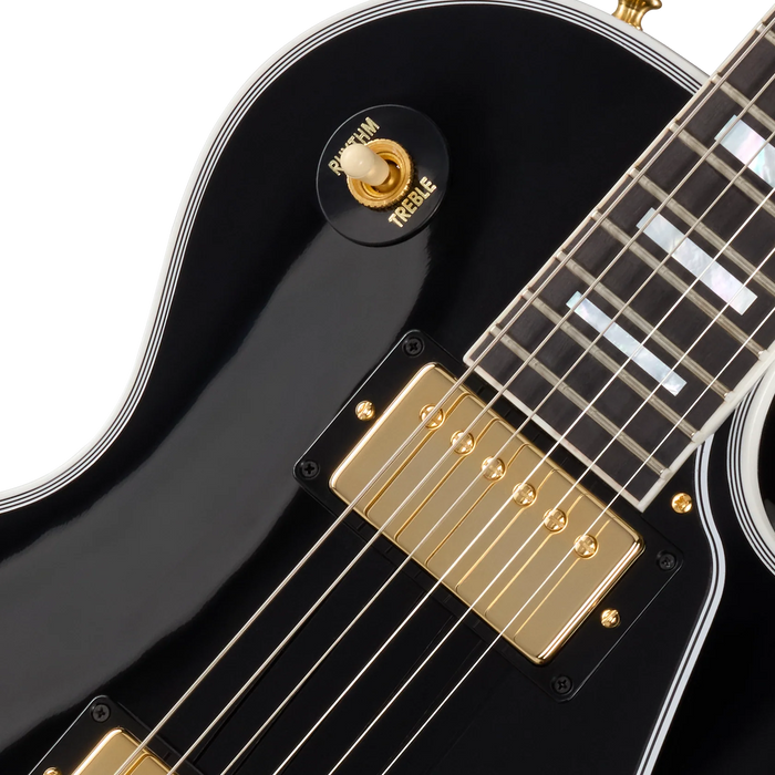 Gibson Custom Les Paul Custom Long Scale Electric Guitar - Ebony