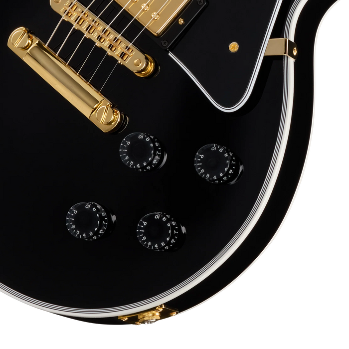 Gibson Custom Les Paul Custom Long Scale Electric Guitar - Ebony
