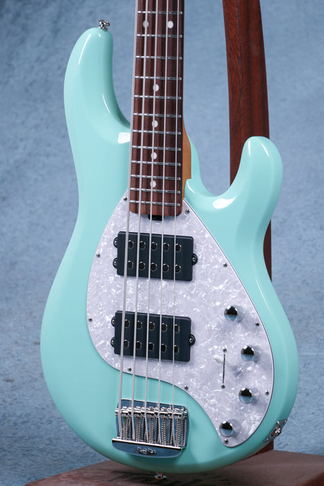Ernie Ball Music Man Stingray 5 HH Electric Bass Guitar - Laguna Green - K01832