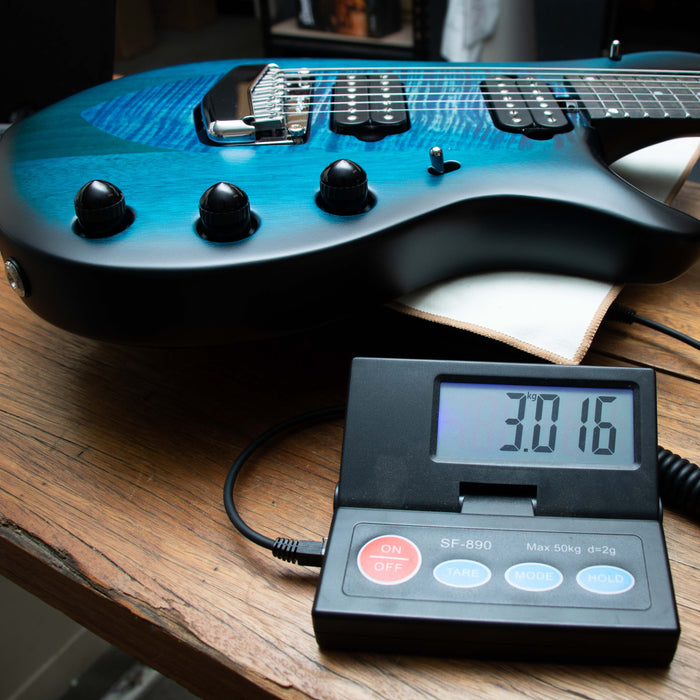 Ernie Ball Music Man Majesty 7 String Electric Guitar - Blue Silk - M019800