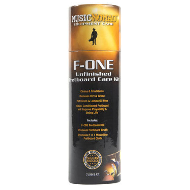 Music Nomad F-ONE Unfinished Fretboard Care Kit - Oil, Cloth and Brush