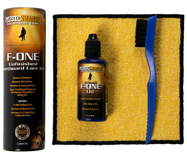 Music Nomad F-ONE Unfinished Fretboard Care Kit - Oil, Cloth and Brush