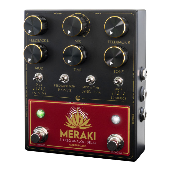 Walrus Audio Meraki Stereo Analog Dual Delay Effects Pedal