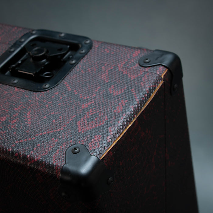 Mojotone Stompbox Suitcab Custom Pedal Board w/Case - Red Snake Skin - Preowned