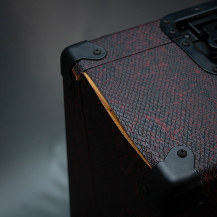 Mojotone Stompbox Suitcab Custom Pedal Board w/Case - Red Snake Skin - Preowned