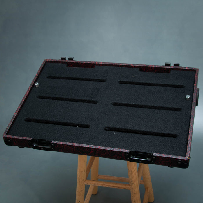 Mojotone Stompbox Suitcab Custom Pedal Board w/Case - Red Snake Skin - Preowned
