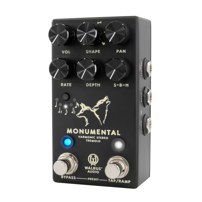 Walrus Monumental Stereo Harmonic Tap Tremolo Pedal - Black