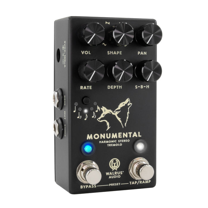 Walrus Monumental Stereo Harmonic Tap Tremolo Pedal - Black