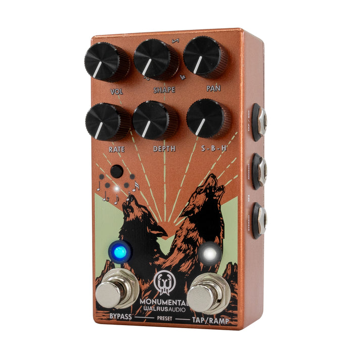 Walrus Monumental Stereo Harmonic Tap Tremolo Pedal - Orange