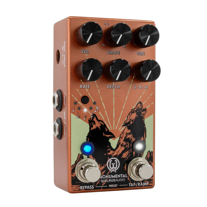 Walrus Monumental Stereo Harmonic Tap Tremolo Pedal - Orange