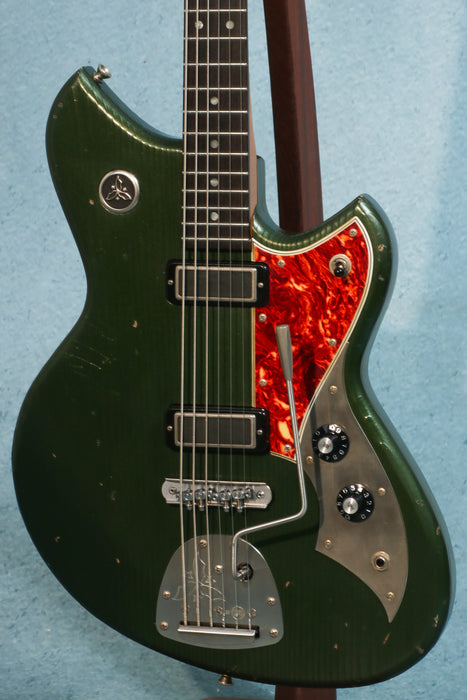 Novo Serus J Baritone Light Distress Electric Guitar - Cadillac Green