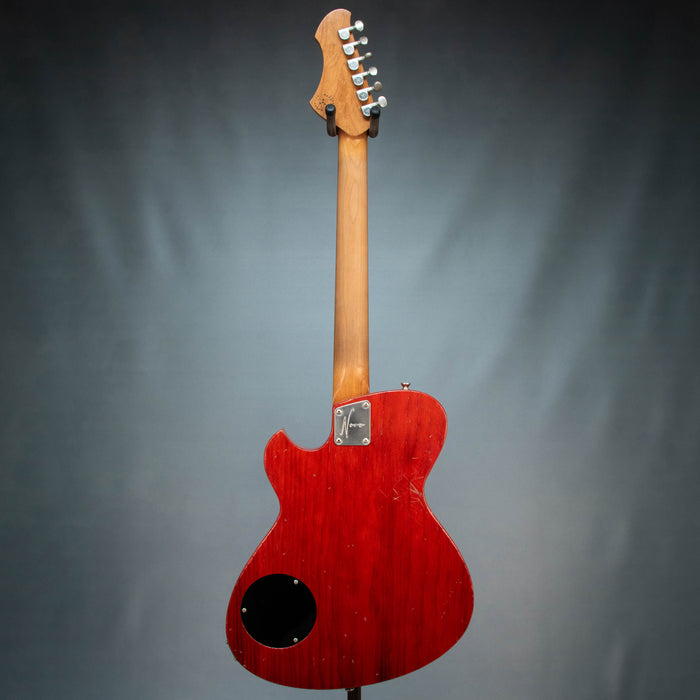 Novo Solus M1 Light Distress Electric Guitar - Faded Cherry