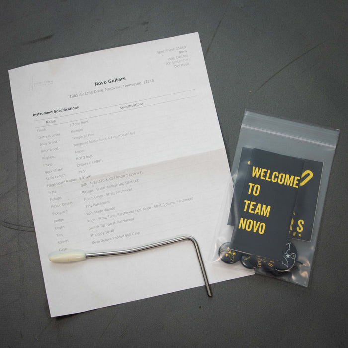 Novo Idris S3 Medium Distress Electric Guitar - 2-Tone Burst