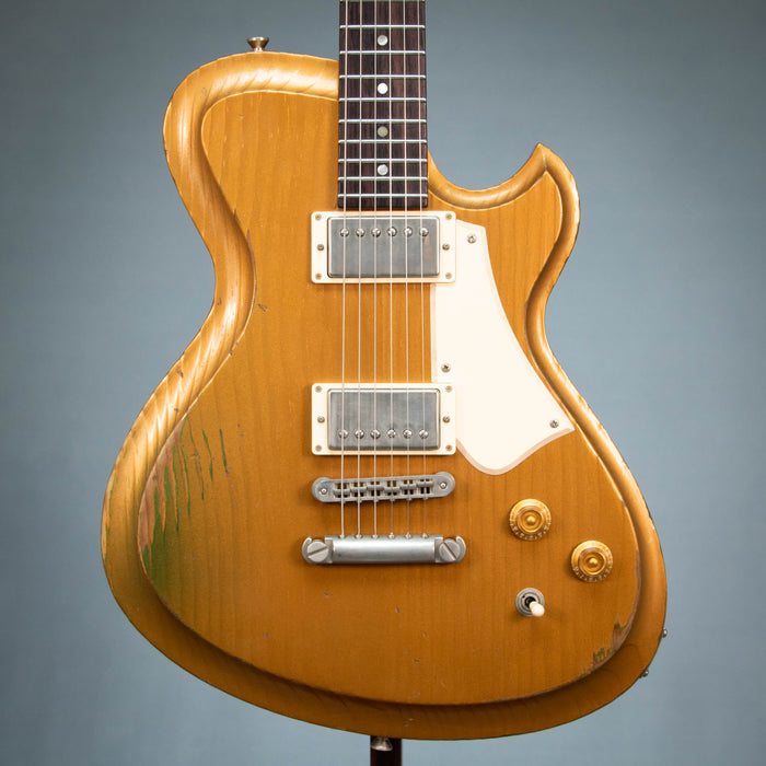Novo Solus H2 Medium Distress Electric Guitar - Gold Top Gold
